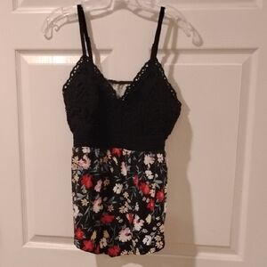 No Boundaries Floral Gray Cami